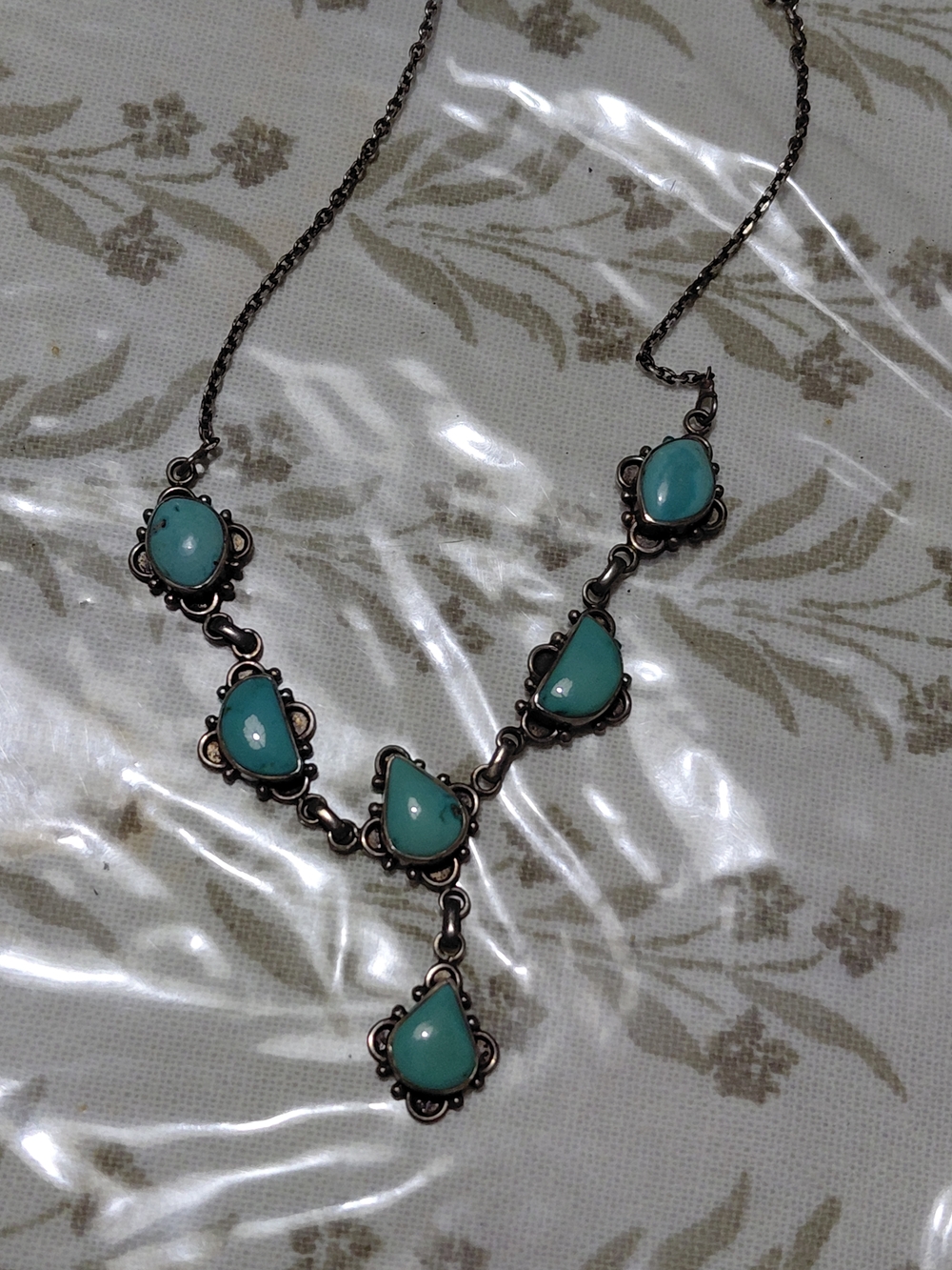 Turquoise Teardrop Statement Necklace - Women Jewelry